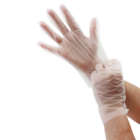 GLOBAL GLOVE TPE Disposable Gloves, 2 mil Palm, Thermoplastic Elastomer (TPE), Powder-Free, M, 200 PK, Clear 8600PF-M